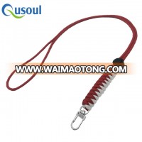 Paracord Lanyard necklace Keychain With Military Grade Utility Paracord Rope, Metal Ring id Holder